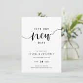 Save The Date Enregistrer notre nouvelle date Mariage report (Debout devant)