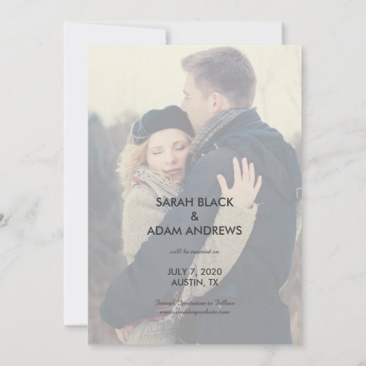 Save The Date Enregistrer notre superposition de date | Enregist (Dos)