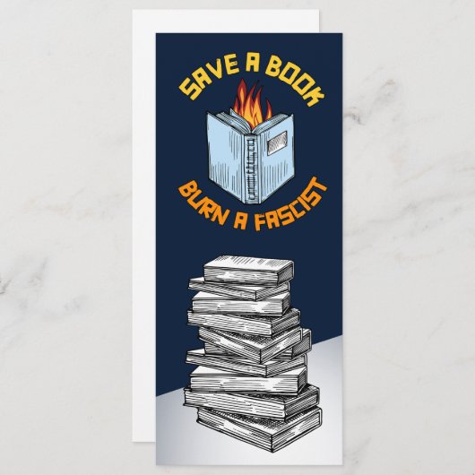 Save The Date Enregistrer un livre Brûler un Signet fasciste (Devant / Derrière)