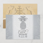 Save The Date Enregistrez la Date Ananas (Devant / Derrière)