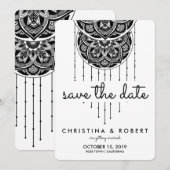 Save The Date Enregistrez la date Bohème Mandala Attrape-rêves (Devant / Derrière)