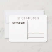 Save The Date Enregistrez la date/Carte postale - Nuit dorée (Dos)