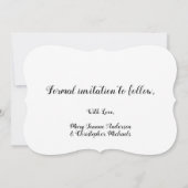 Save The Date Enregistrez La Date Chic Or Typographie Mariage Fê (Dos)