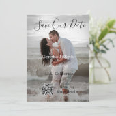 Save The Date Enregistrez la date code QR simple minimal détails (Debout devant)