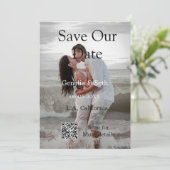 Save The Date Enregistrez la date code QR simple minimal détails (Debout devant)