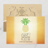 Save The Date Enregistrez la date  Cœurs d'ananas (Devant / Derrière)