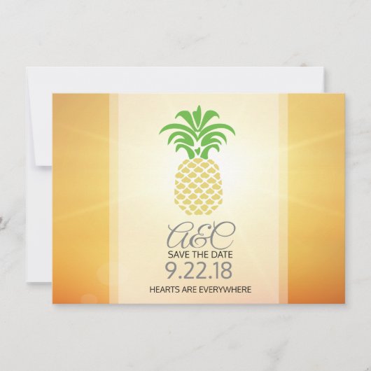 Save The Date Enregistrez la date  Cœurs d'ananas (Devant)