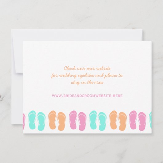 Save The Date Enregistrez la date de la plage à Flip Flop (Dos)