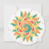 Save The Date Enregistrez la date de mariage indien ethnique (Dos)