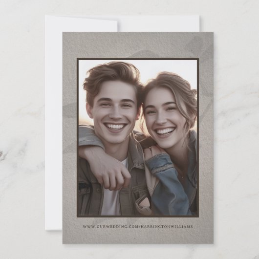 Save The Date Enregistrez la date de votre mariage rustique et d (Devant)