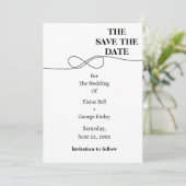 Save The Date Enregistrez la date en blanc et noir infini (Debout devant)
