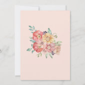 Save The Date Enregistrez la date Fleurs d'été aquarelle Floral (Dos)