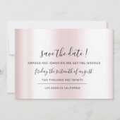 Save The Date Enregistrez la date minimalisme noir pastel rose (Devant)