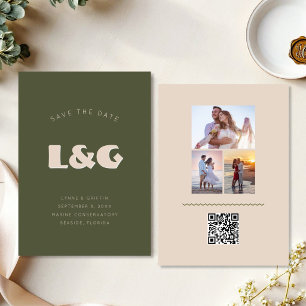 Save The Date Enregistrez la date Minimaliste Grandes Initiales