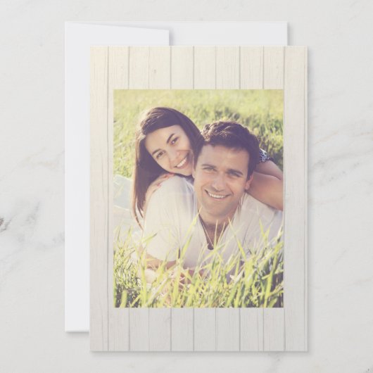 Save The Date Enregistrez la date Photo Dentelle Hydrangea Rose (Dos)