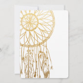 Save The Date Enregistrez la date Rêveur Bohème Faux Papier Doré (Dos)