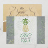 Save The Date Enregistrez la date Thème de l'ananas (Devant / Derrière)