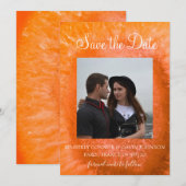 Save The Date Enregistrez la date | Tranche d'agate orange (Devant / Derrière)