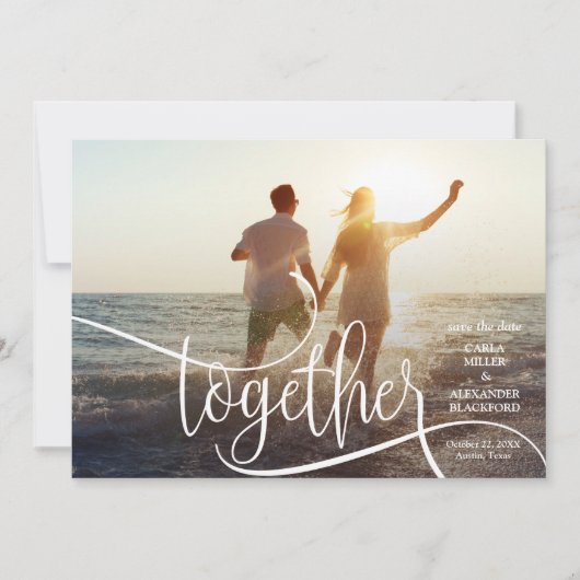 Save The Date ENSEMBLE Élégant mariage photo Enregistrer la date (Devant)