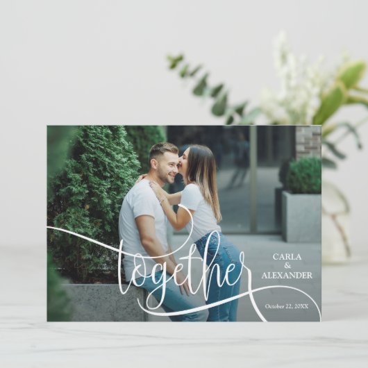 Save The Date ENSEMBLE Élégant mariage photo Enregistrer la date (Debout devant)