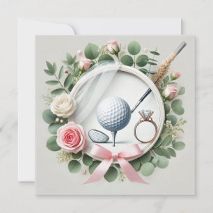 Save The Date Enterrement de vie de jeune fille Golf avec une ba