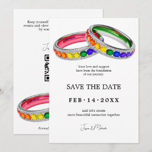 Save The Date 🌈 Entrelacé dans la Fierté Enregistrez la Date av