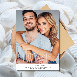 Save The Date Épargnez la date de mariage avec une photo moderne