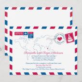 Save The Date Épargnez la date du courrier aérien de Thaïlande (Devant / Derrière)