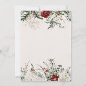 Save The Date Épinette et dentelle | Photo Mariage Florals d'hiv (Dos)