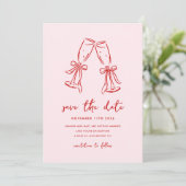 Save The Date Épingle de date de mariage minimale dessinée à la (Debout devant)