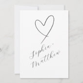 Save The Date Épingle de mariage dessinée à la main minimale (Dos)