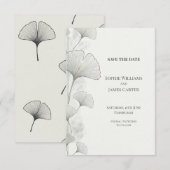 Save The Date Épinglez la date de votre mariage avec Minimal Gre (Devant / Derrière)