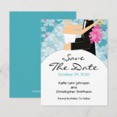 Save The Date Épouse Et Salle À La Mode Économisez L'Invitation (Devant / Derrière)