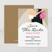 Save The Date Épouse Et Salle À La Mode Économisez L'Invitation  (Devant / Derrière)