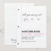 Save The Date Épouses du lycée Enregistrer la date (Devant / Derrière)