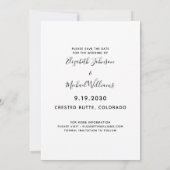 Save The Date Equin moderne Personnalisé Animaux de compagnie Ph (Dos)