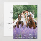 Save The Date Equin moderne Personnalisé Animaux de compagnie Ph (Devant / Derrière)