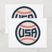 Save The Date Équipe de baseball USA (Devant / Derrière)