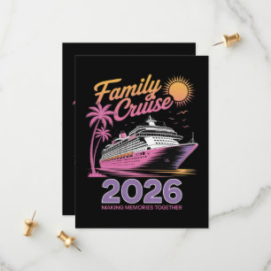 Save The Date Équipe de Croisière Familiale 2026 Voyage Correspo