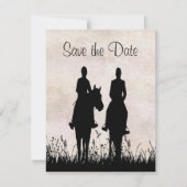 Save The Date Équitation équitation Mariage équestre Enregistrer (Devant)