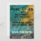 Save The Date Espace Bat mitzvah À Barre BM Enregistrer La Date (Devant)