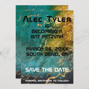 Save The Date Espace Bat mitzvah À Barre BM Enregistrer La Date