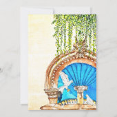 Save The Date Espagnol, aquarelle originale Vieux Mexique Fontai (Dos)