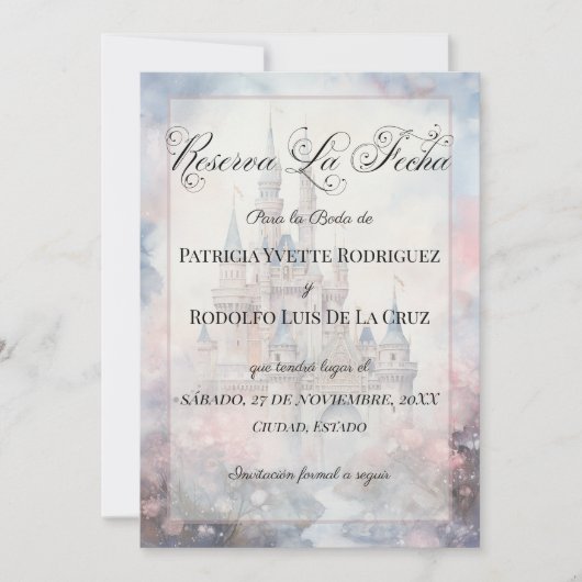 Save The Date Espagnol Réserva La Fecha Mariage (Devant)