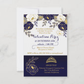 Save The Date Espagnol Sauvez la date Quinceanera Bleue Pas de p (Dos)