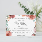 Save The Date Essayons de nouveau, Blush Peach Floral (Debout devant)