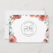 Save The Date Essayons de nouveau, Blush Peach Floral (Dos)