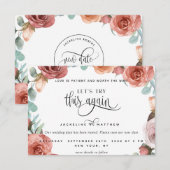 Save The Date Essayons de nouveau, Blush Peach Floral (Devant / Derrière)