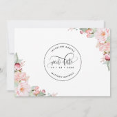 Save The Date Essayons de nouveau, Blush Rose Or Floral (Dos)