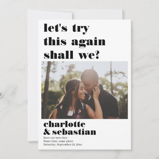 Save The Date Essayons de nouveau d'enregistrer la photo Date (Devant)